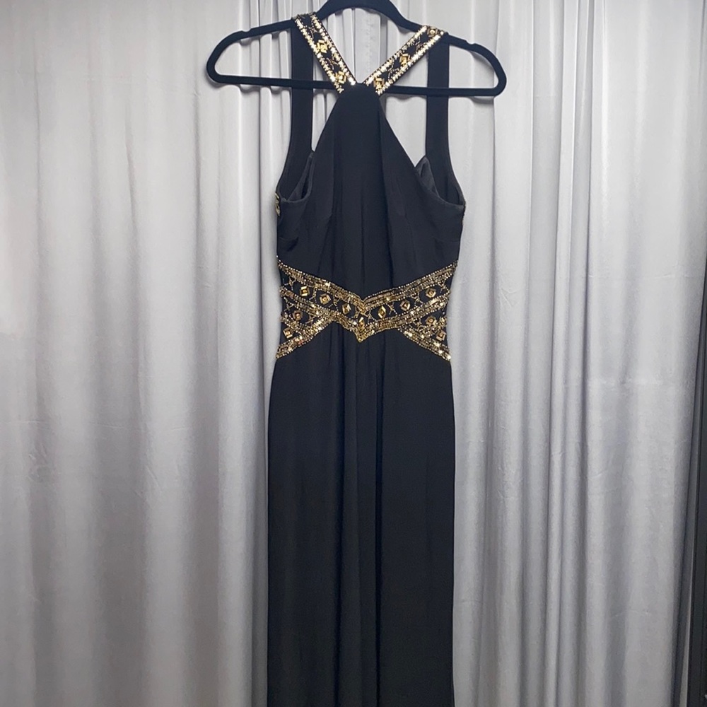 Betsy Adam Black and Gold Dress